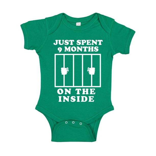 Witty Fashions I Just Did 9 Months on The Inside Infant Baby Bodysuit Funny Novelty Gift for Baby Shower